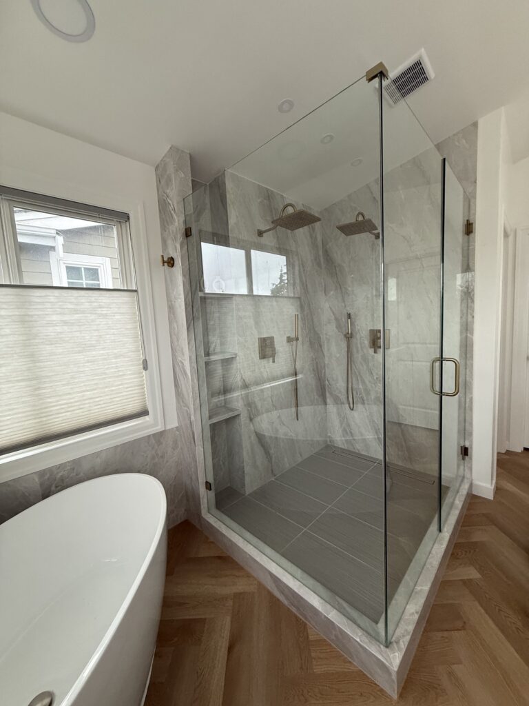 Bathroom Remodel glass door